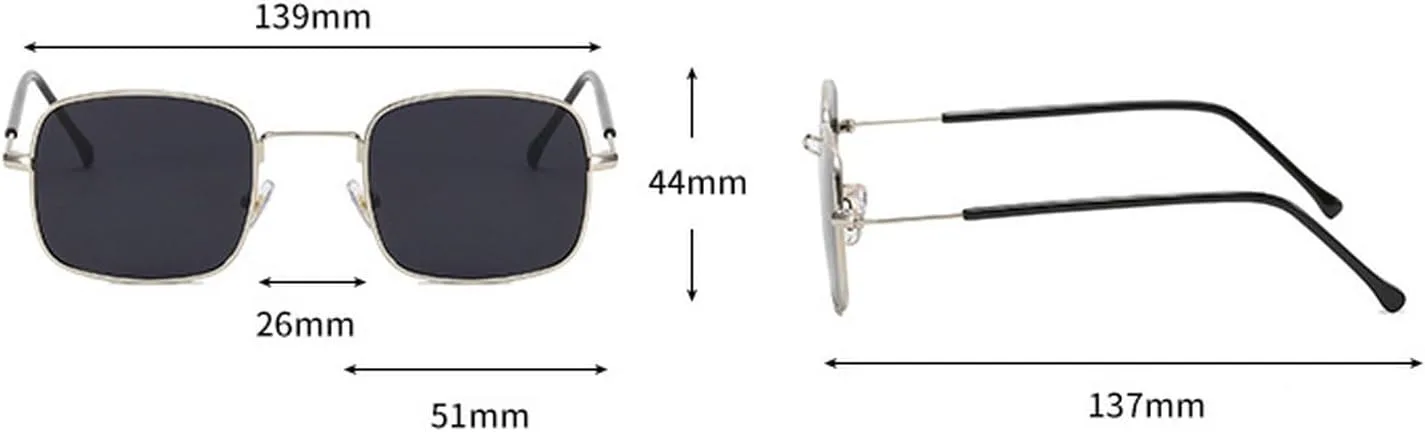 

Квадратные солнцезащитные очки для женщин и мужчин, винтажная ретро-металлическая оправа, модные легкие солнцезащитные очки золотистого цвета mincl, Purple