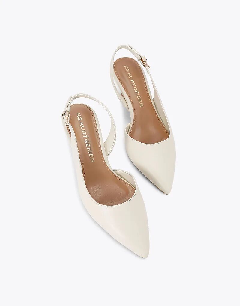 Туфли KG Kurt Geiger Aria low2 на каблуке цвета косточки — фото 2