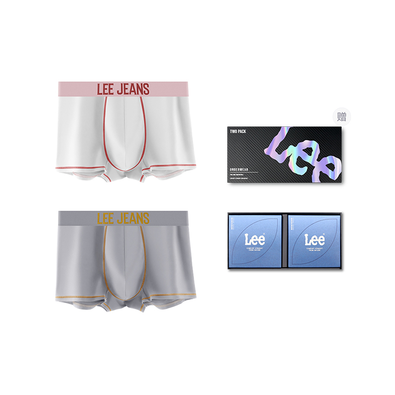 

Подарочный набор мужских трусов Lee, светло-серый