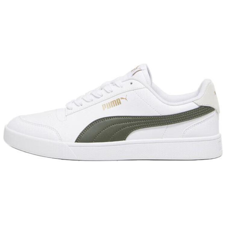 

PUMA Шаффл лоу топ скейтборд кроссовки унисекс белый зеленый, цвет White Green