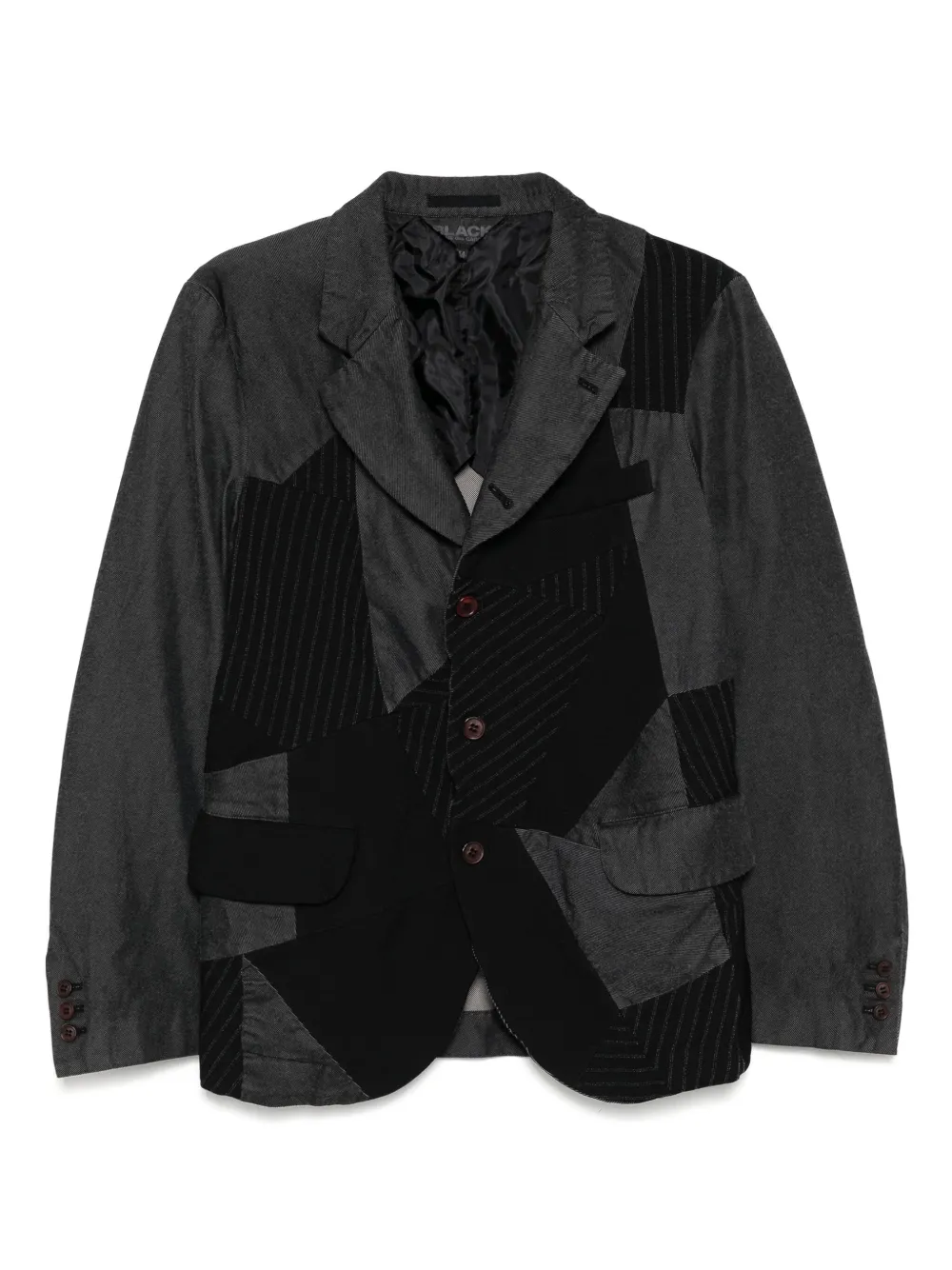 

Пиджак в технике пэчворк Black Comme Des Garçons, черный