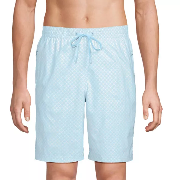 

Мужские плавки для волейбола длиной 9 дюймов Lands' End, цвет light blue scales