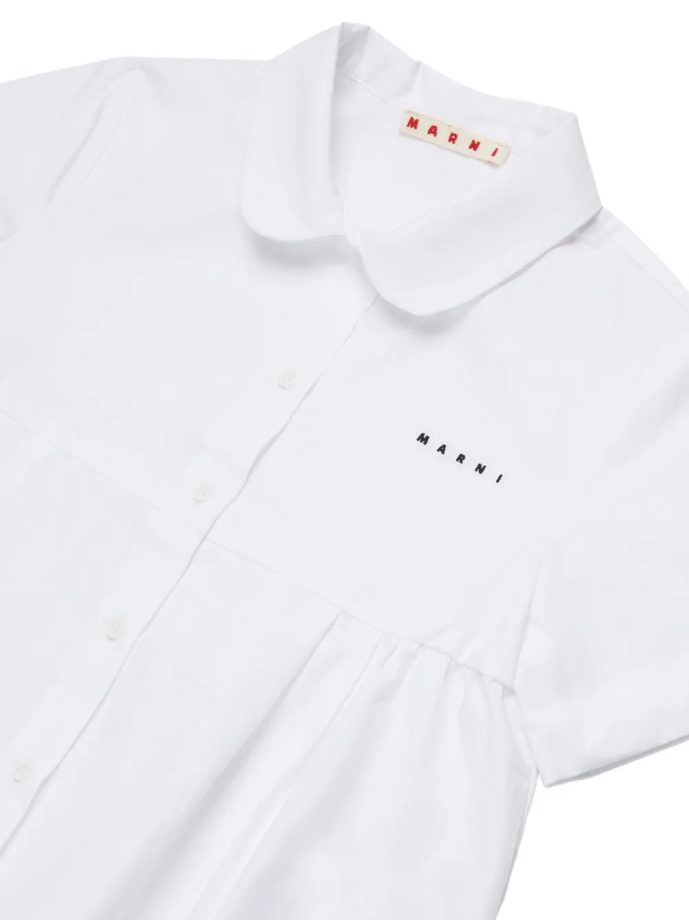 Рубашка с воротником Питер Пэн Marni Kids, белый — фото 3