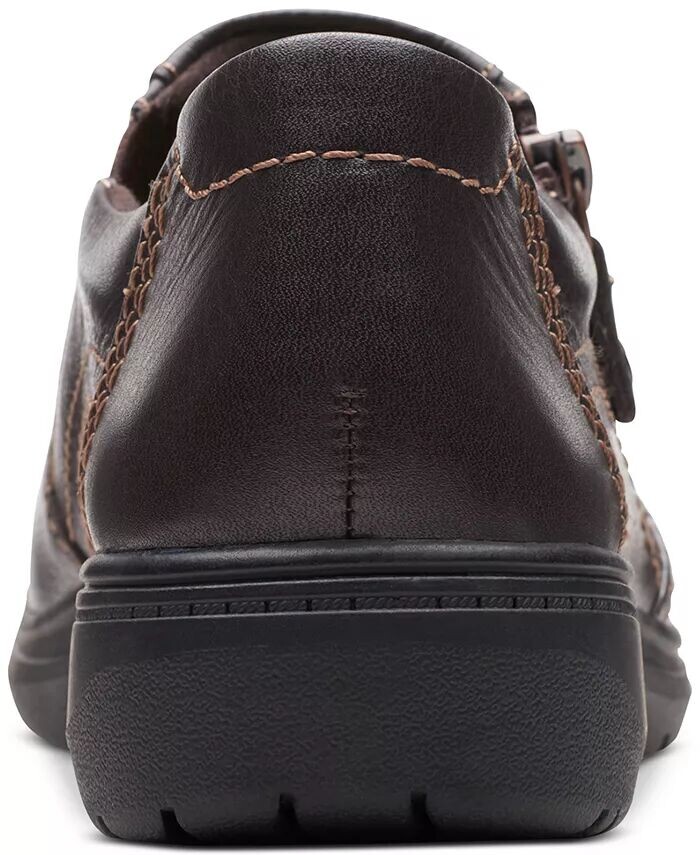 Женские туфли Carleigh Ray с закругленным носком и боковой молнией Clarks, коричневый — фото 3