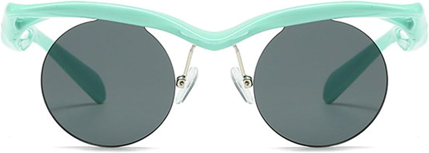 

Винтажные круглые солнцезащитные очки без оправы «Хелена» для женщин и мужчин, роскошные панк-очки в маленькой оправе для женщин, для активного отдыха и путешествий, защита от ультрафиолета UV400 helena, C4