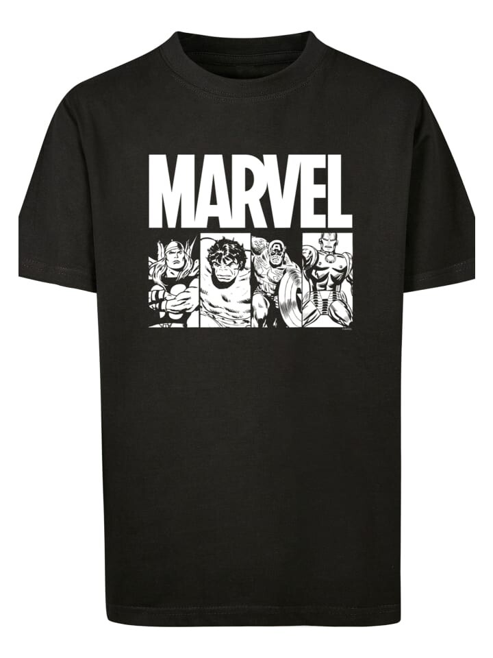 

Футболка F4NT4STIC Marvel Comics Action Tiles, черный