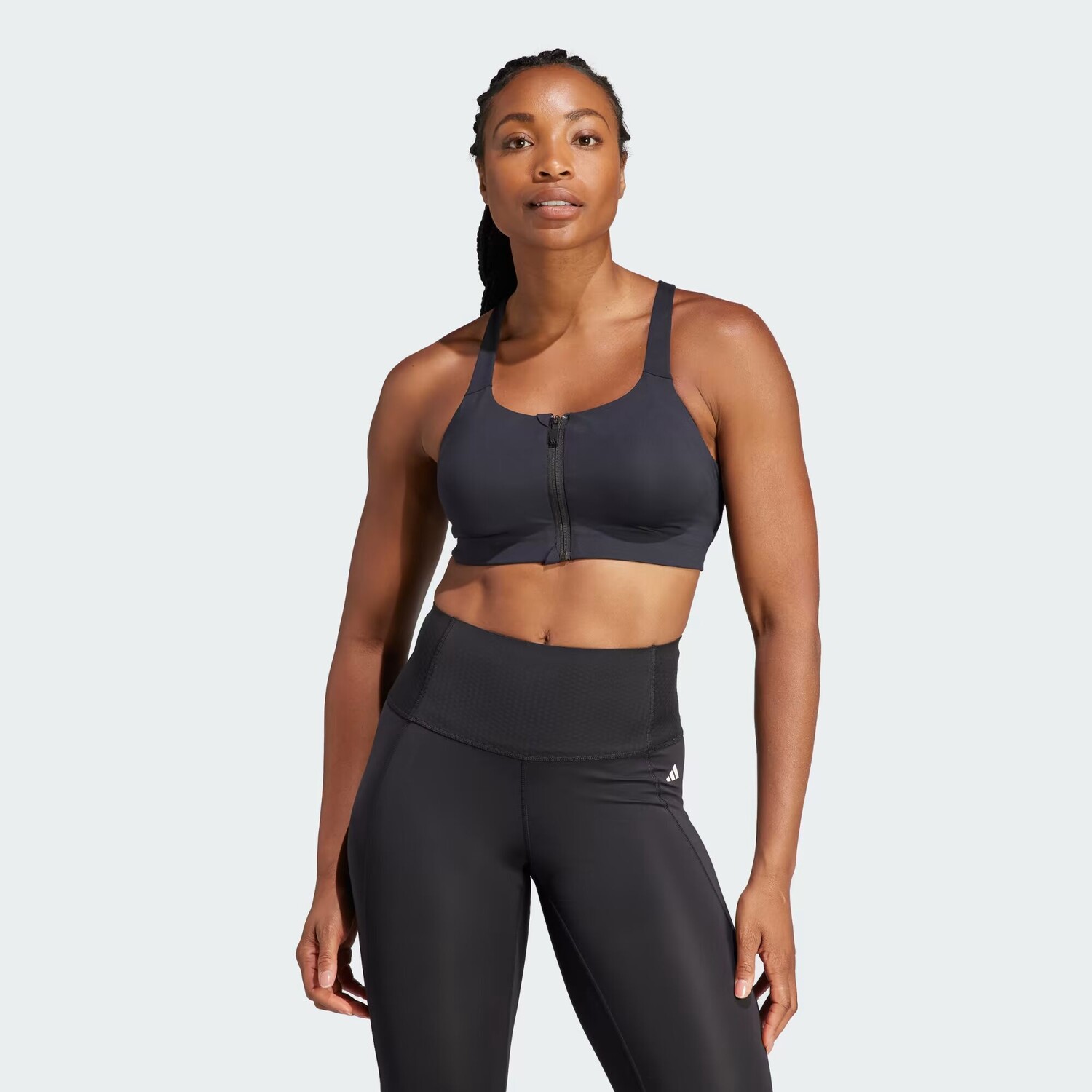 

TLRD Impact Luxe Бюстгальтер на молнии с высокой поддержкой Adidas, цвет Black