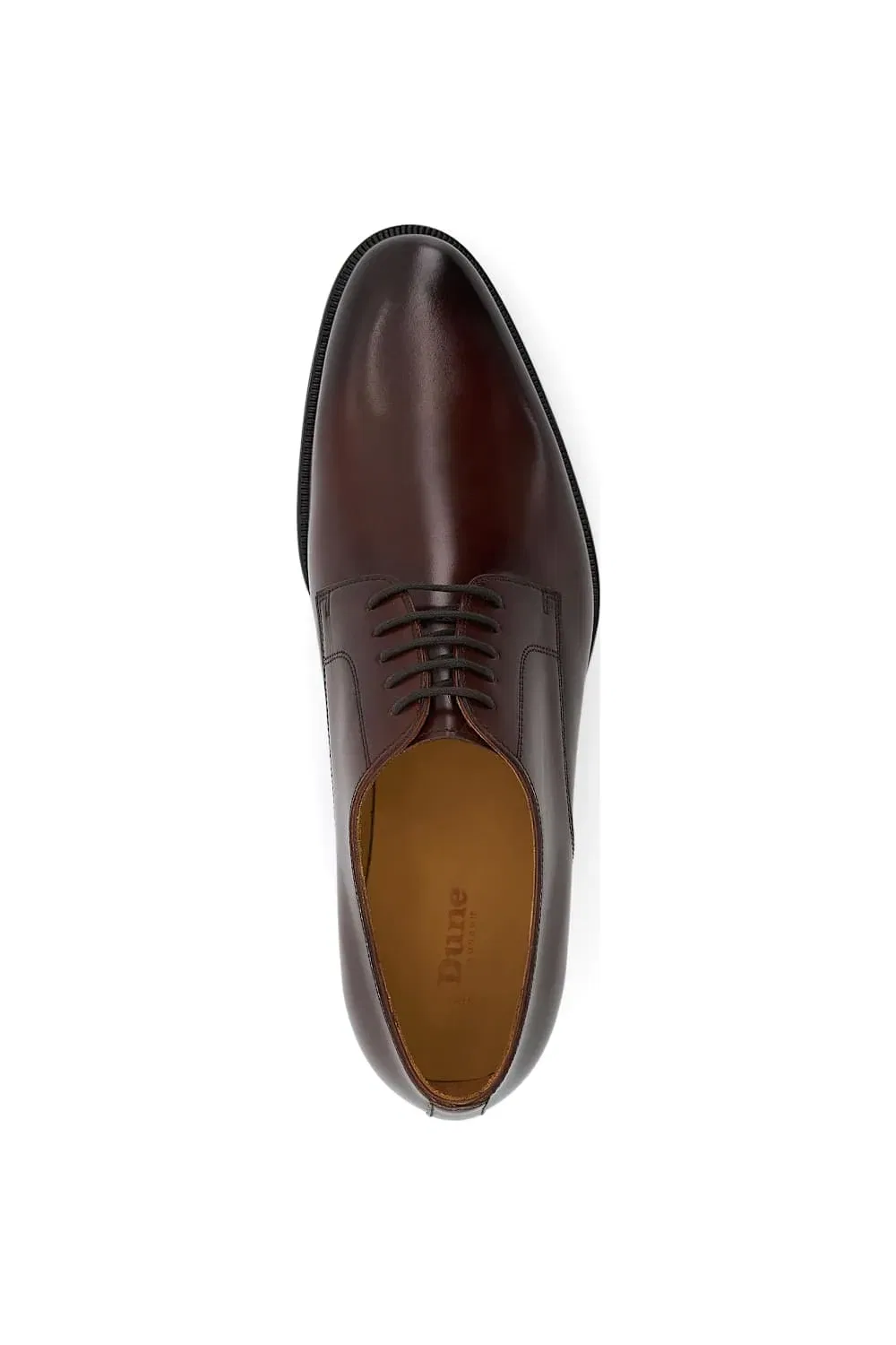 Туфли дерби широкой полноты Leather Oxfords Dune London, коричневый — фото 4