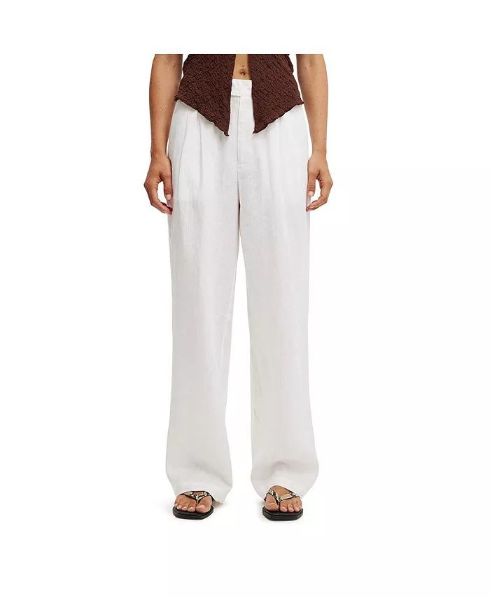 

Женские льняные брюки Elle Wide Leg COTTON ON, белый