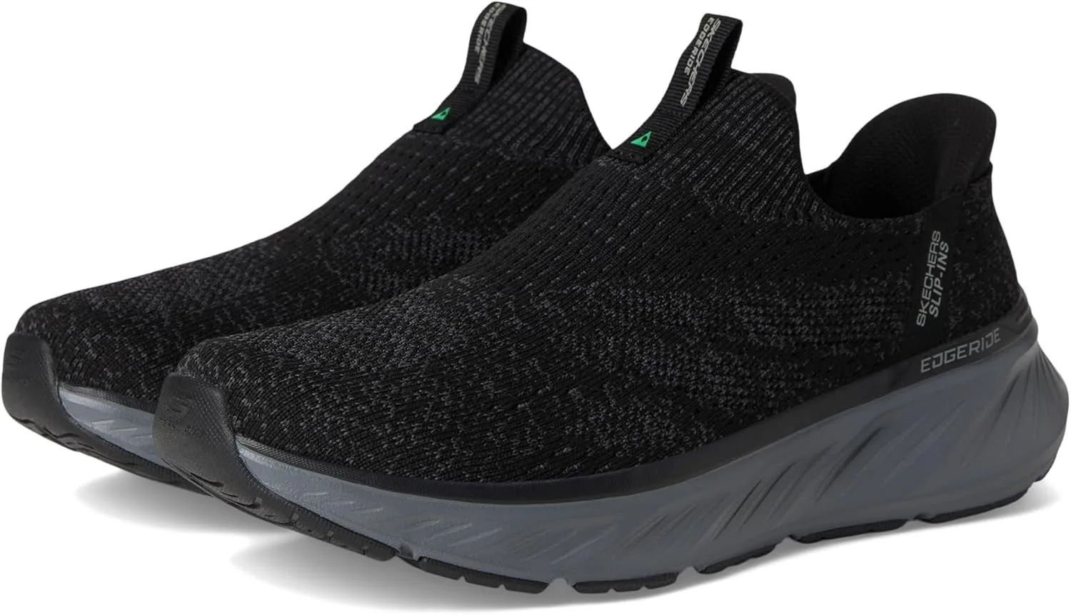Мужские кроссовки Skechers Edgeride Commissioner Hands Free Slip-in, черный/темно-серый