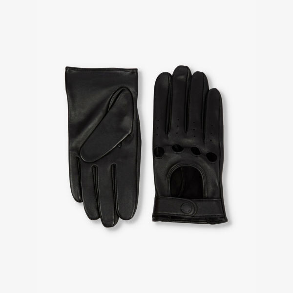 

Перчатки кожаные с вырезами The Kooples, черный