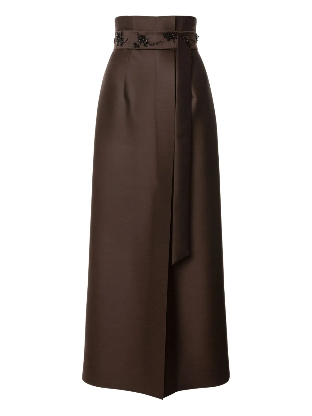 

Атласная юбка миди Alberta Ferretti, коричневый