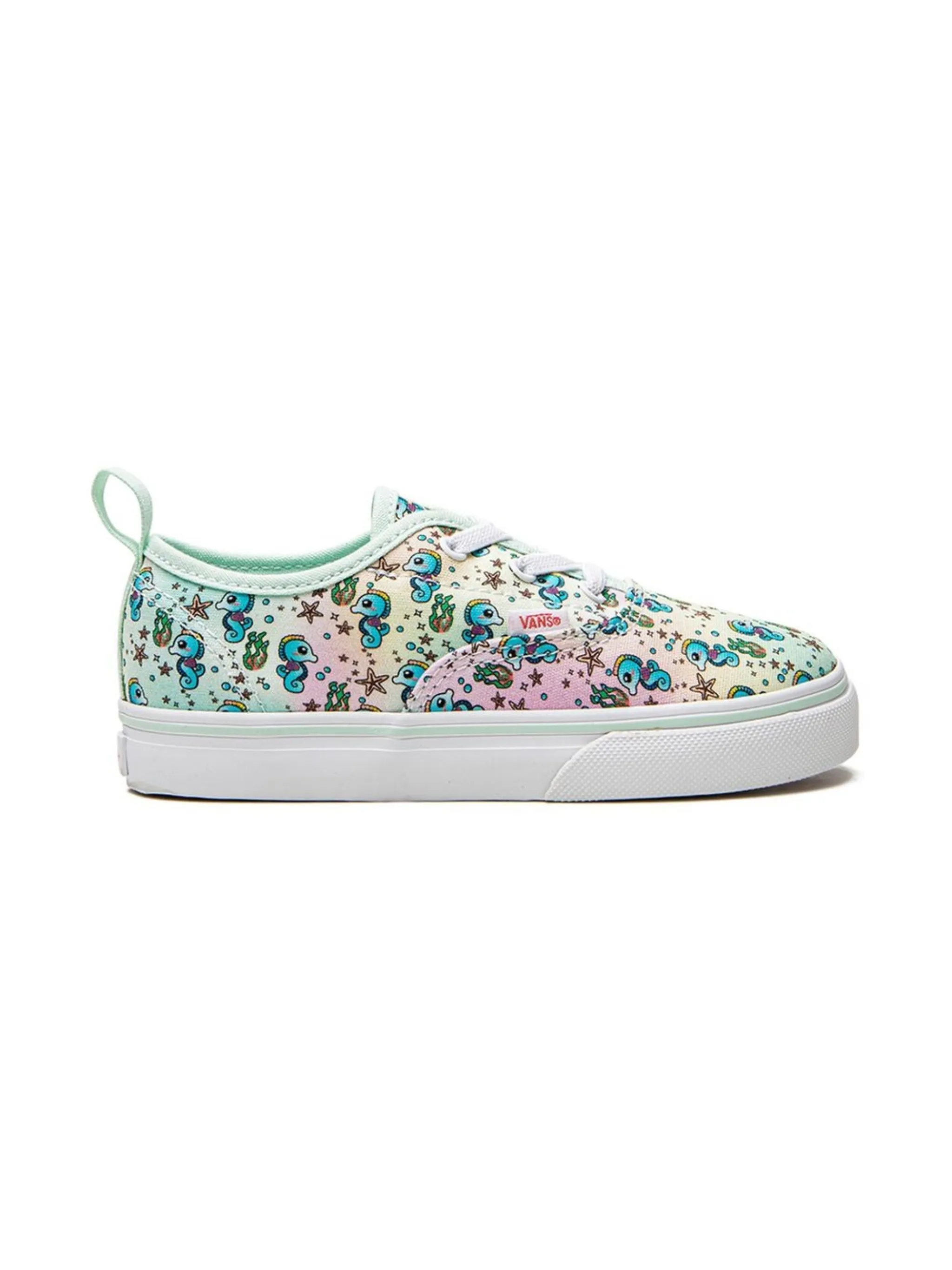 Кеды Authentic Elastic Lace Vans Kids, зеленый — фото 2