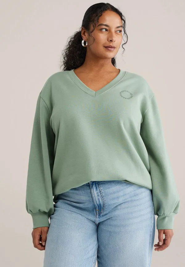 

Толстовка curve We Fashion, Light Green, Серый, Толстовка curve We Fashion, Light Green