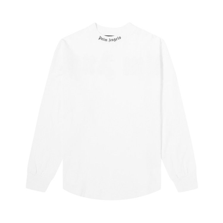 

Футболка Palm Angels Doubled Logo Over Long-Sleeve Tee, White/Fuchsia