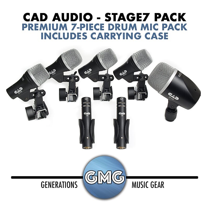 

Комплект барабанных микрофонов CAD STAGE7 Premium 7-Piece Drum Mic Pack