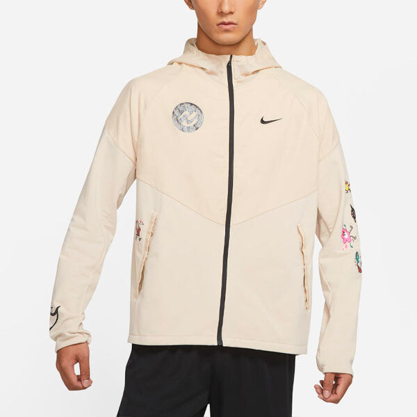 Куртка Nike Alphabet Cartoon Pattern Printing Athleisure Casual Sports Hooded Jacket Yellow, мультиколор — фото 3