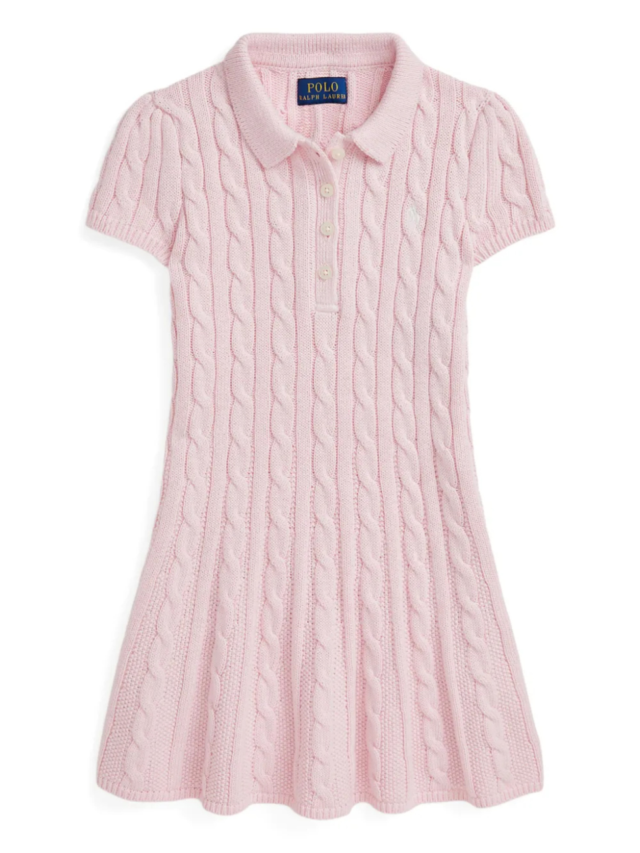 Платье POLO RALPH LAUREN KIDS с косами, розовый