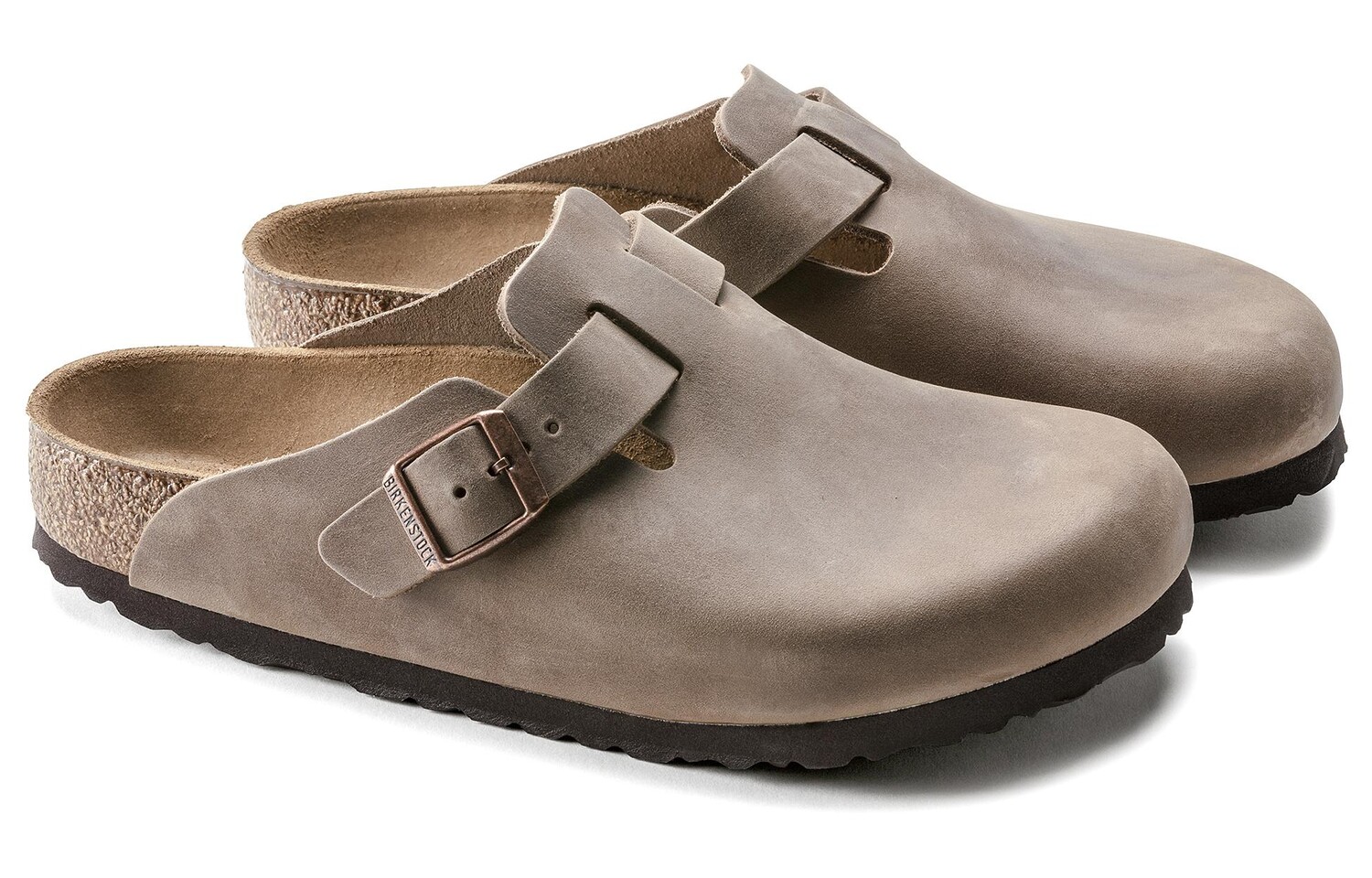 Бостонские сабо с закрытым носком унисекс Birkenstock, цвет Light Coffee — фото 2