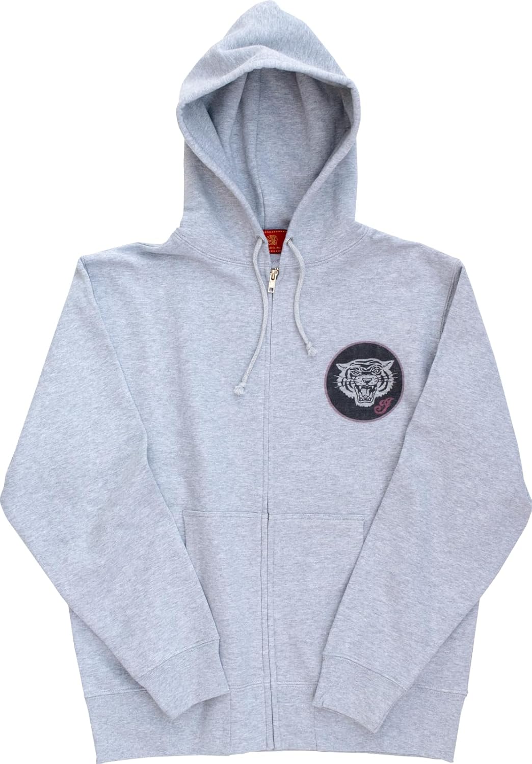 

Индийская толстовка с капюшоном на молнии с принтом эмблемы Indian, серый