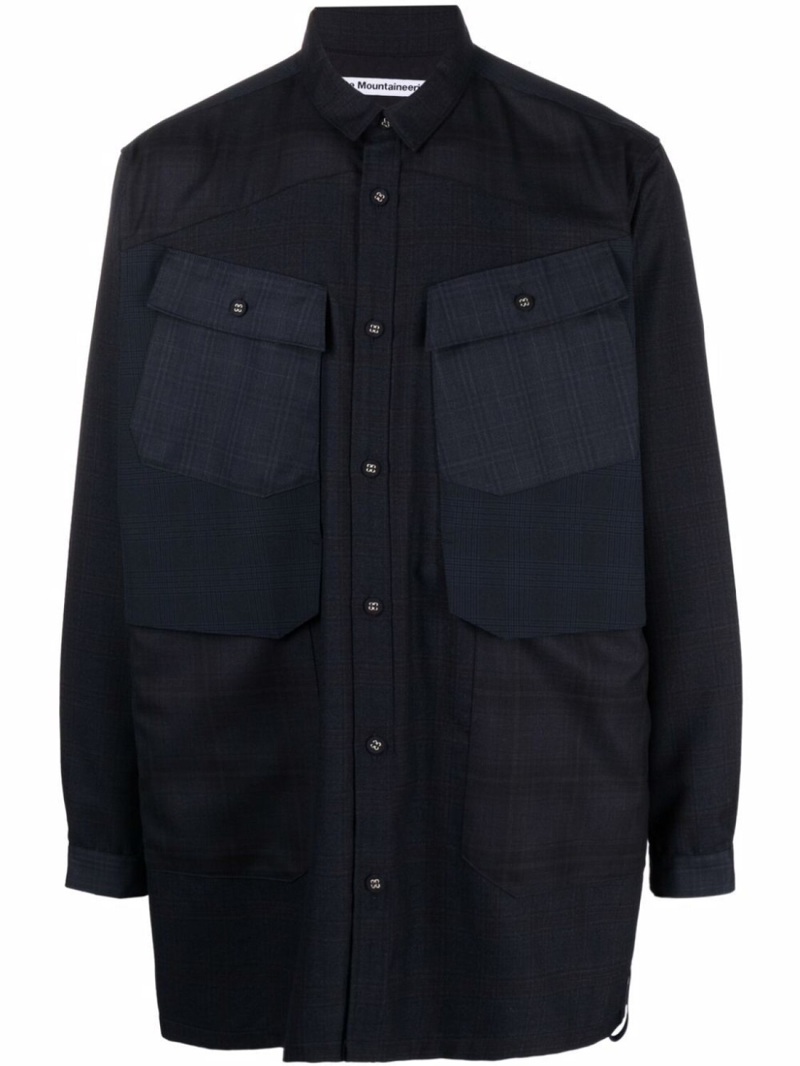 

White Mountaineering куртка-рубашка оверсайз, синий