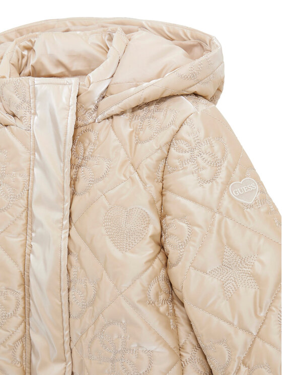 Демисезонная куртка regular fit K5BL03 W3080 Guess, бежевый — фото 3