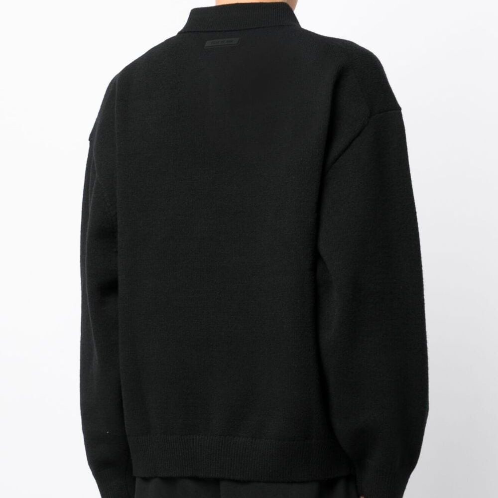 Рубашка поло с длинными рукавами Fear Of God Essentials, черный — фото 4