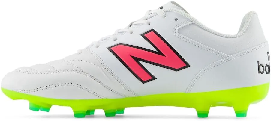 Футбольные бутсы New Balance Men's 442 V2 Team FG, белый/розовый — фото 3