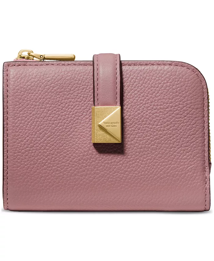 

Маленький компактный кошелек Kate Spade New York Deco из шагреневой кожи COACH, розовый
