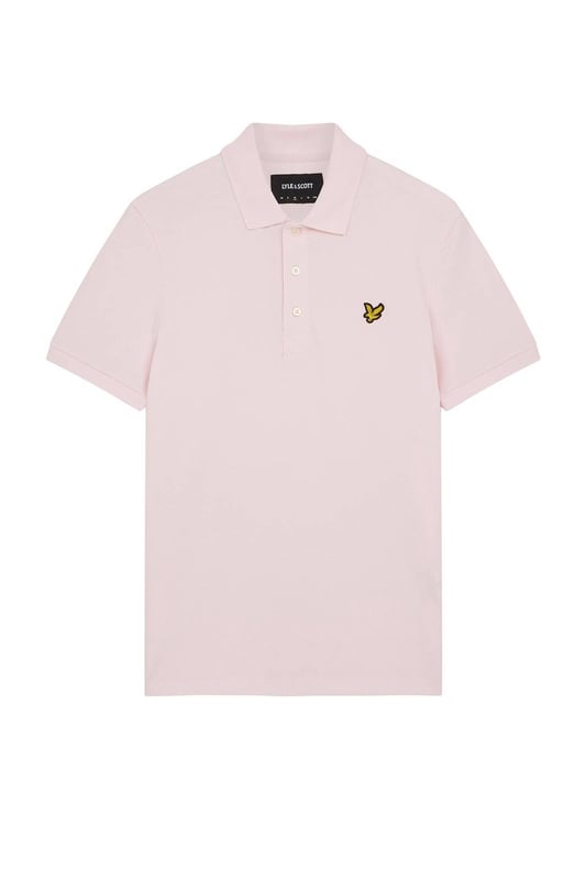 

Однотонная рубашка-поло Polo SS Lyle & Scott, розовый