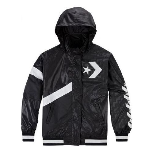 

Куртка casual sports logo hooded jacket black Converse, черный