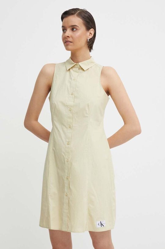 

Хлопковое платье Calvin Klein Jeans, зеленый, Серый, Хлопковое платье Calvin Klein Jeans, зеленый
