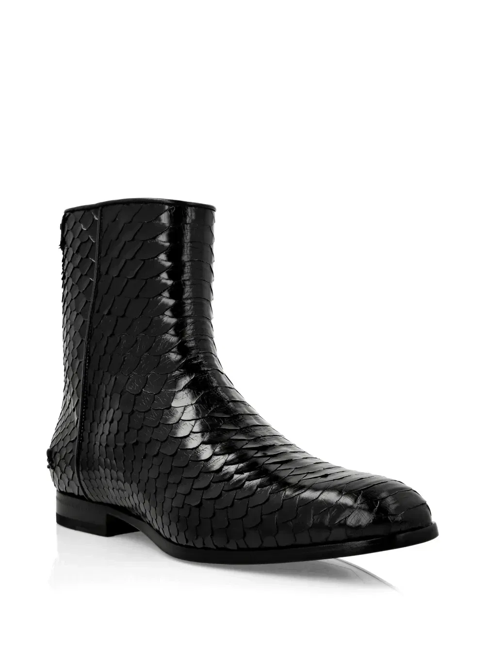 Ботильоны из кожи питона Philipp Plein, черный — фото 2