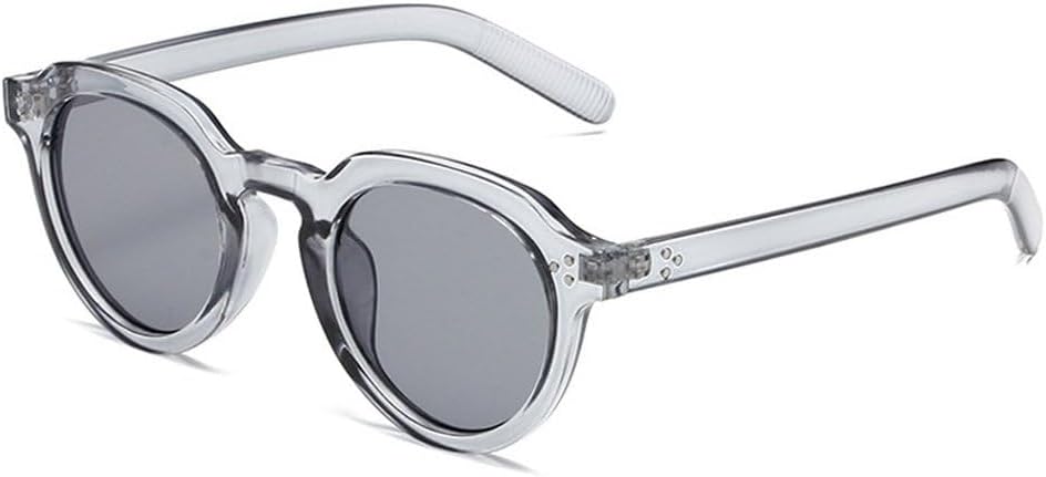 

Овальные солнцезащитные очки для женщин, модные, прозрачные, конфетные оттенки, защита от УФ-излучения UV400, ретро, ​​с заклепками, для мужчин, панк, трендовые солнцезащитные очки SKFGNX, Gray Light Gray