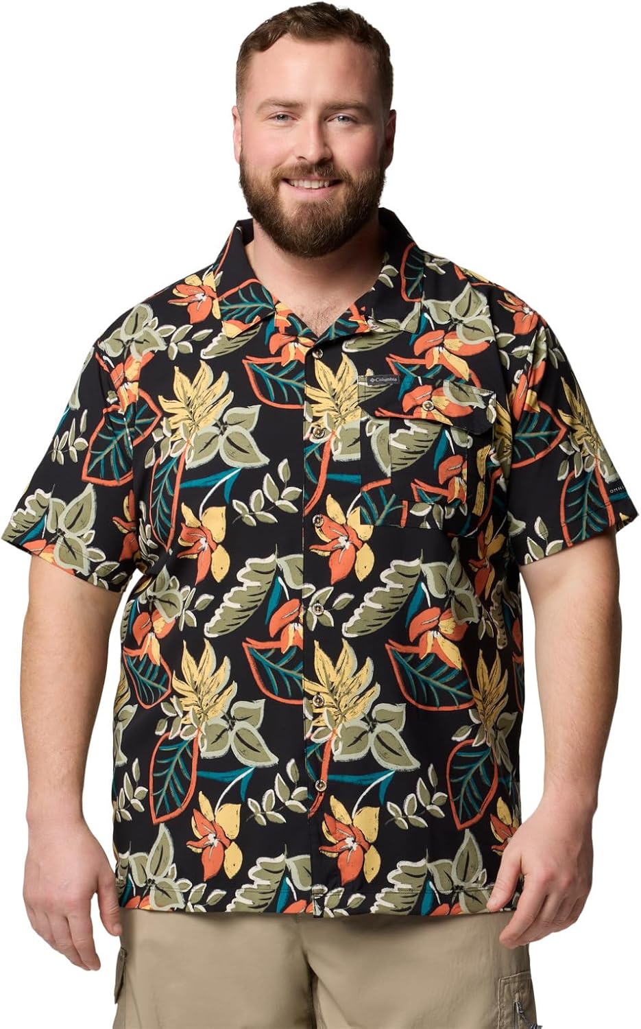 

Columbia мужская рубашка Tech Trail Utility Printed Woven с коротким рукавом, Black Pasteled