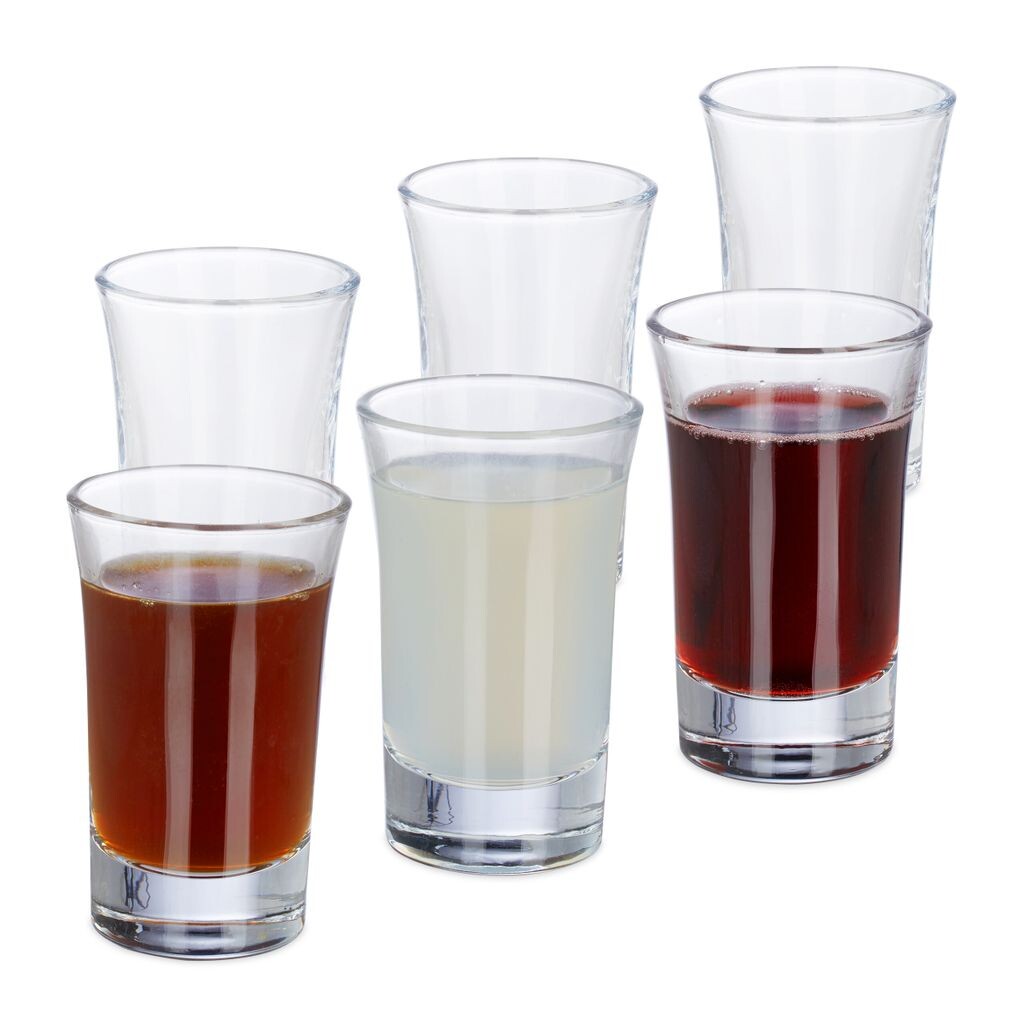 

Рюмки Relaxdays 4cl, набор из 6 шт, прозрачный