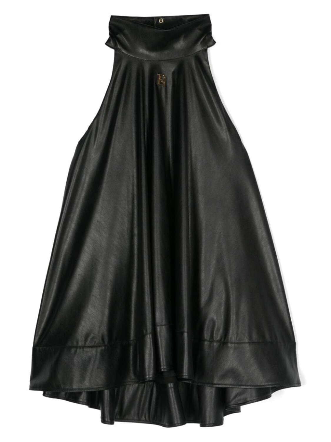 

Elisabetta Franchi La Mia Bambina платье с бантом и монограммой, черный