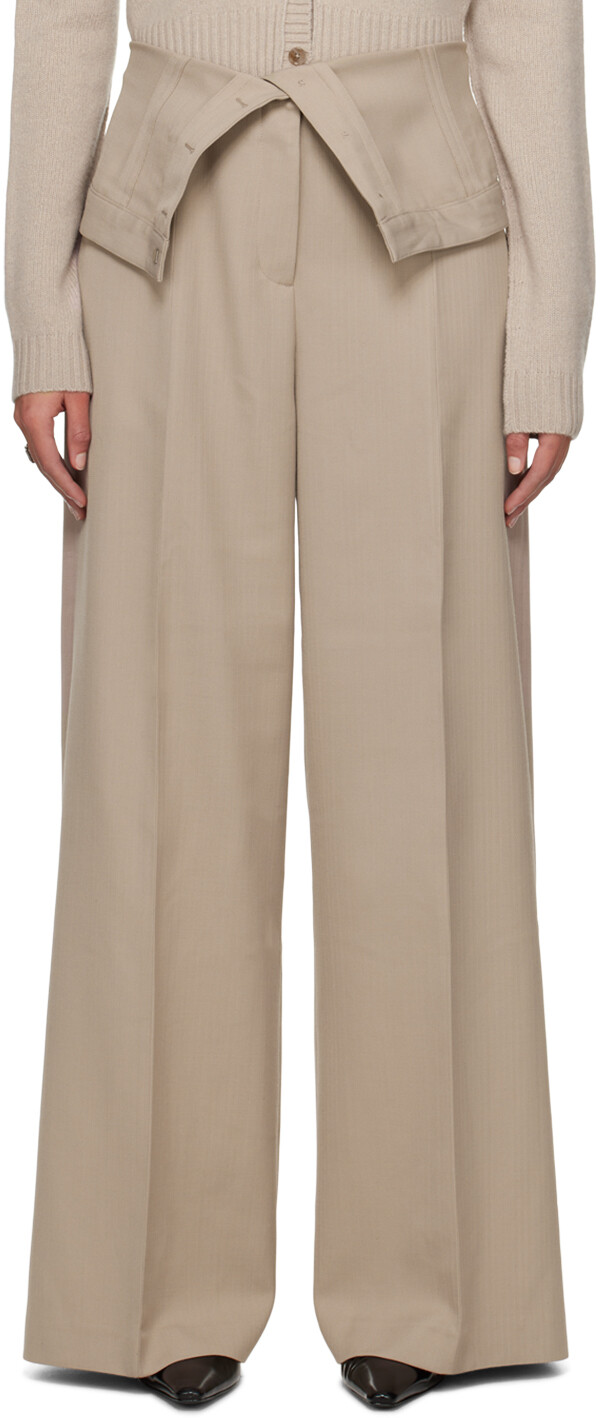 

Бежевые строгие брюки Acne Studios