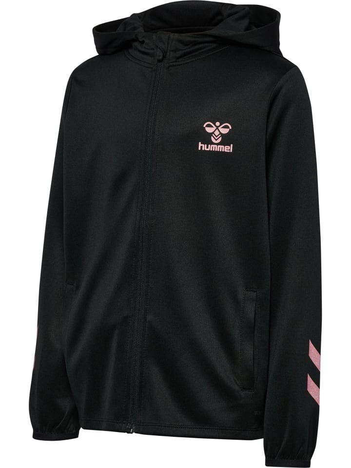 Hummel Детская спортивная куртка Hmlshimmer Multisport в черно-розовом цвете — фото 4
