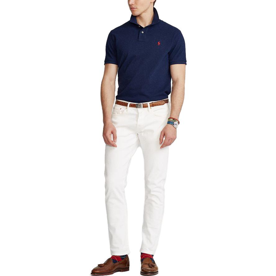 SS23 Футболка поло мужская морской синий Polo Ralph Lauren — фото 4