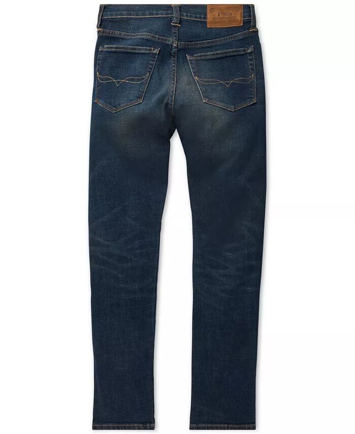 Узкие эластичные джинсы Big Boys Sullivan Polo Ralph Lauren, синий — фото 2
