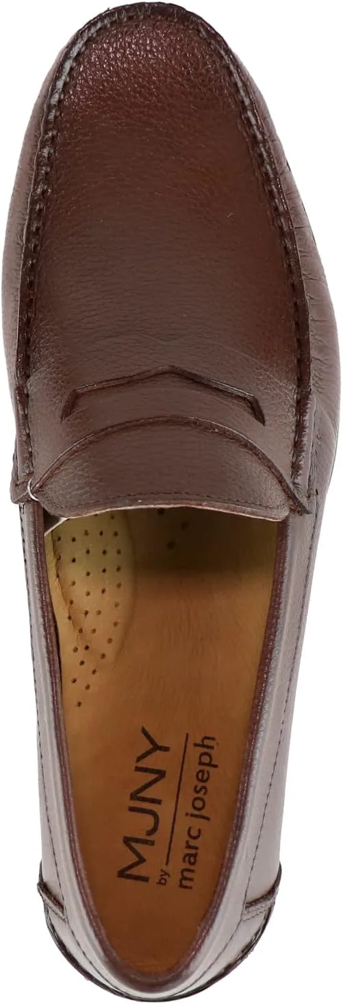 

Мужские повседневные туфли Marc Joseph New York, удобные, из натуральной кожи, легкие, классической модной формы, с пряжкой-пенни, на молнии, дышащие, обувь для вождения, коричневый
