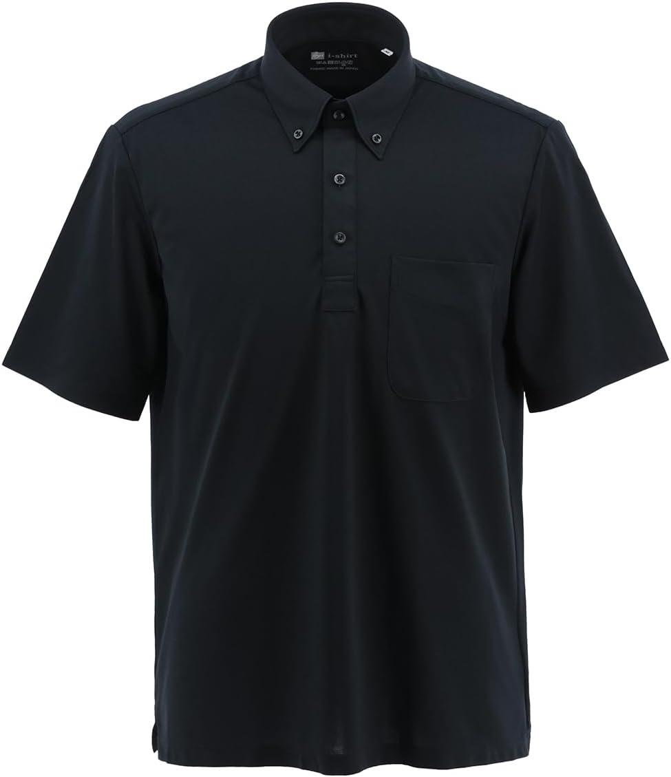 

Мужская рубашка-поло I Shirt, полностью не требующая глажки, эластичная, сверхбыстросохнущая, в стиле Biz Polo, с коротким рукавом I-Shirt, черный