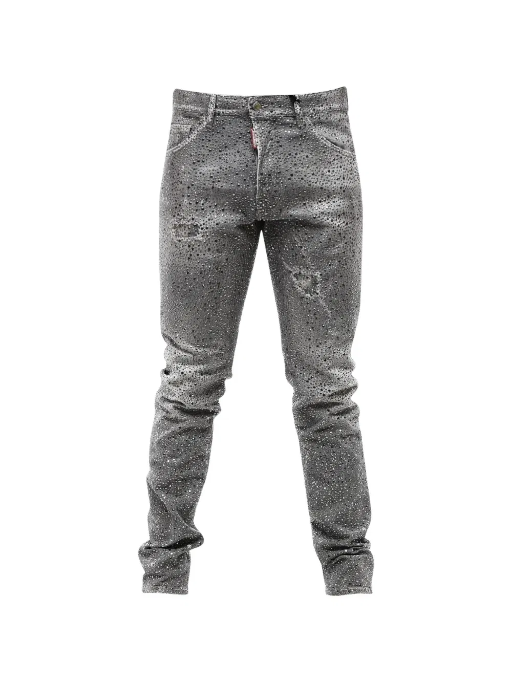 Джинсы Cool Guy с вышивкой и потертостями Dsquared2, серый