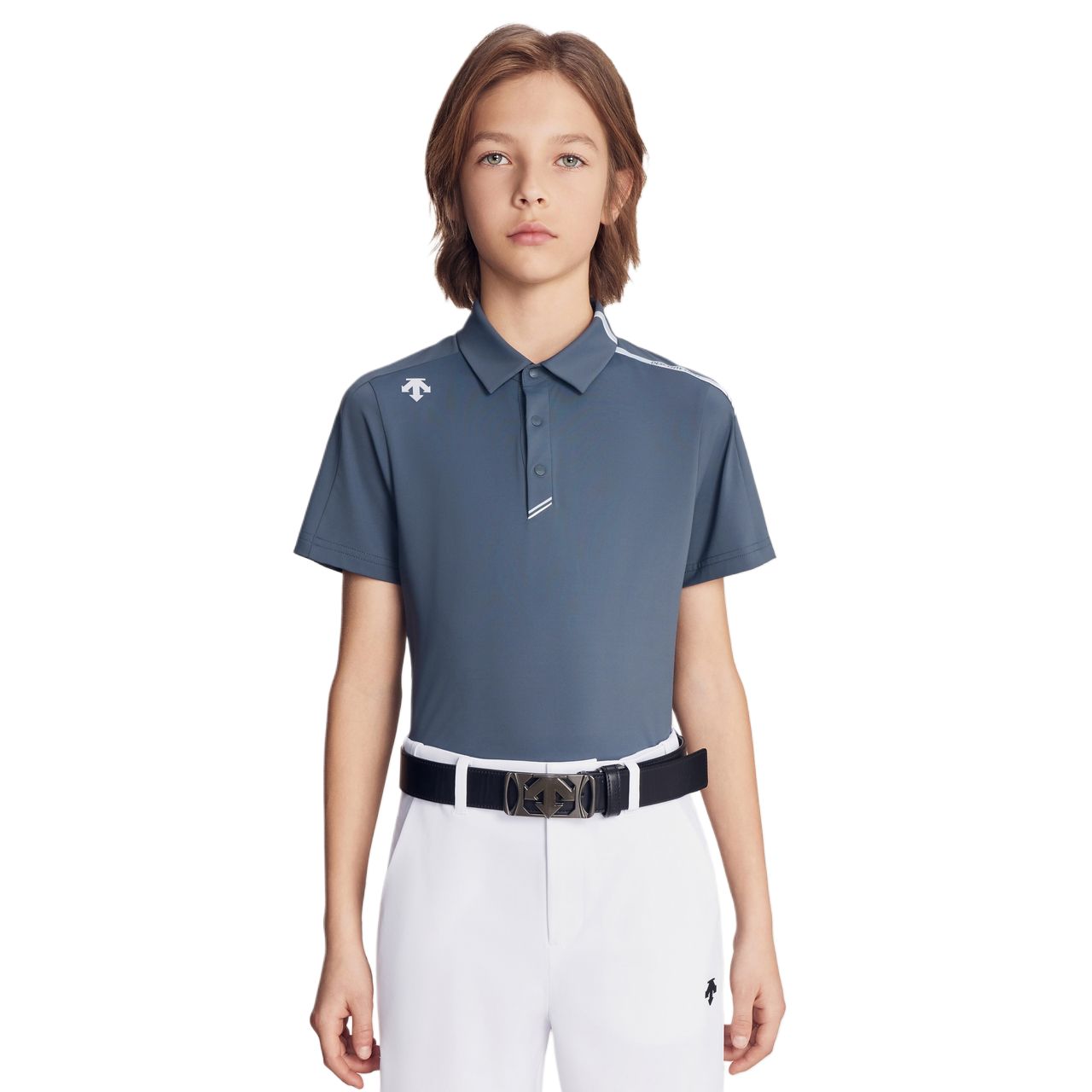 

Детская футболка для гольфа (3-7 лет) Descente, темный серый