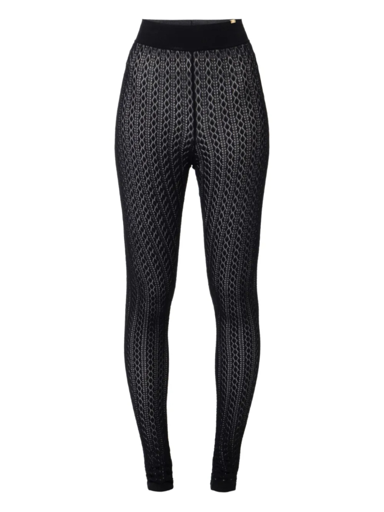 

Кружевные леггинсы Elisabetta Franchi, черный