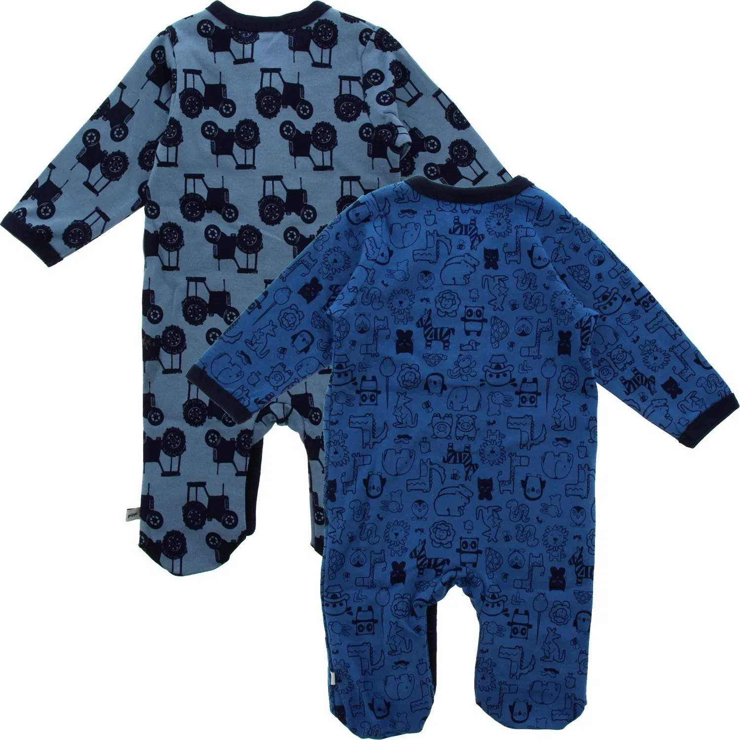 Пижама детская хлопковая Pippi Babywear, синий — фото 2