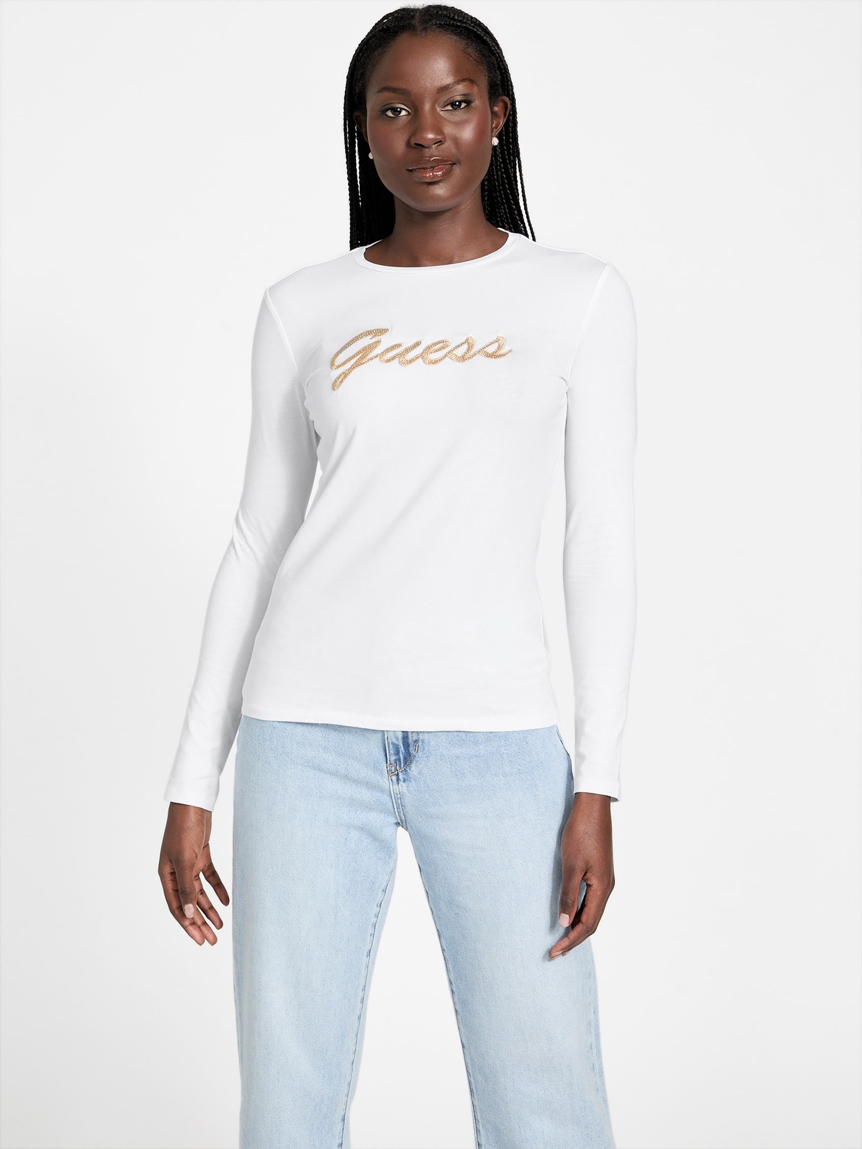 

Эко Ребекка Топ Guess Factory, цвет pure white