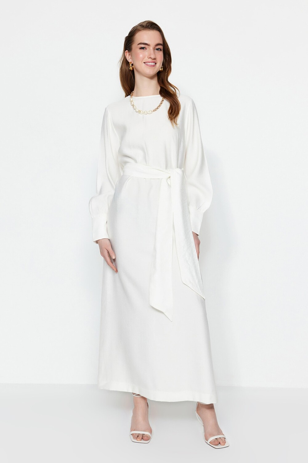

Платье - Экрю - Shift Trendyol Modest