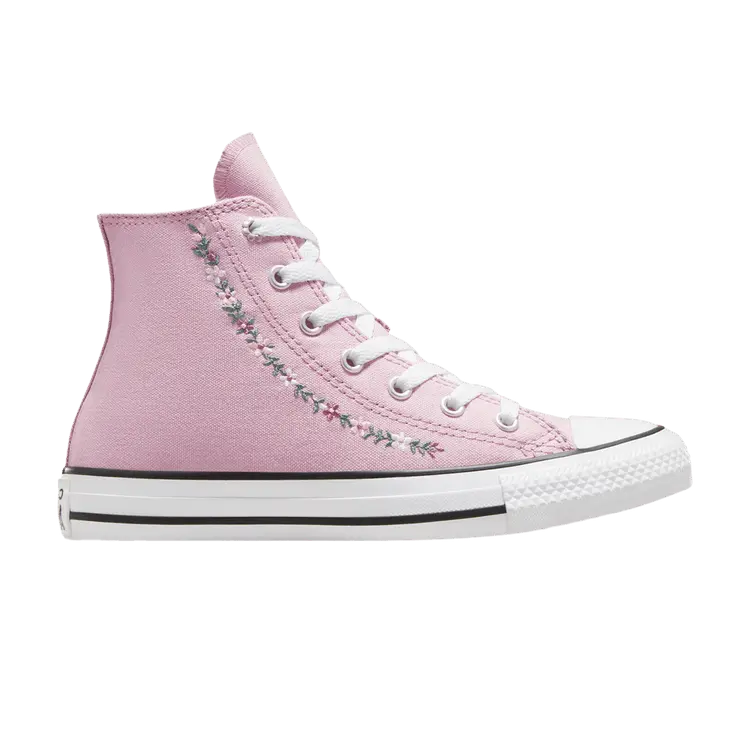 

Кроссовки Chuck Taylor All Star High GS 'Embroidered Feline Florals', розовый